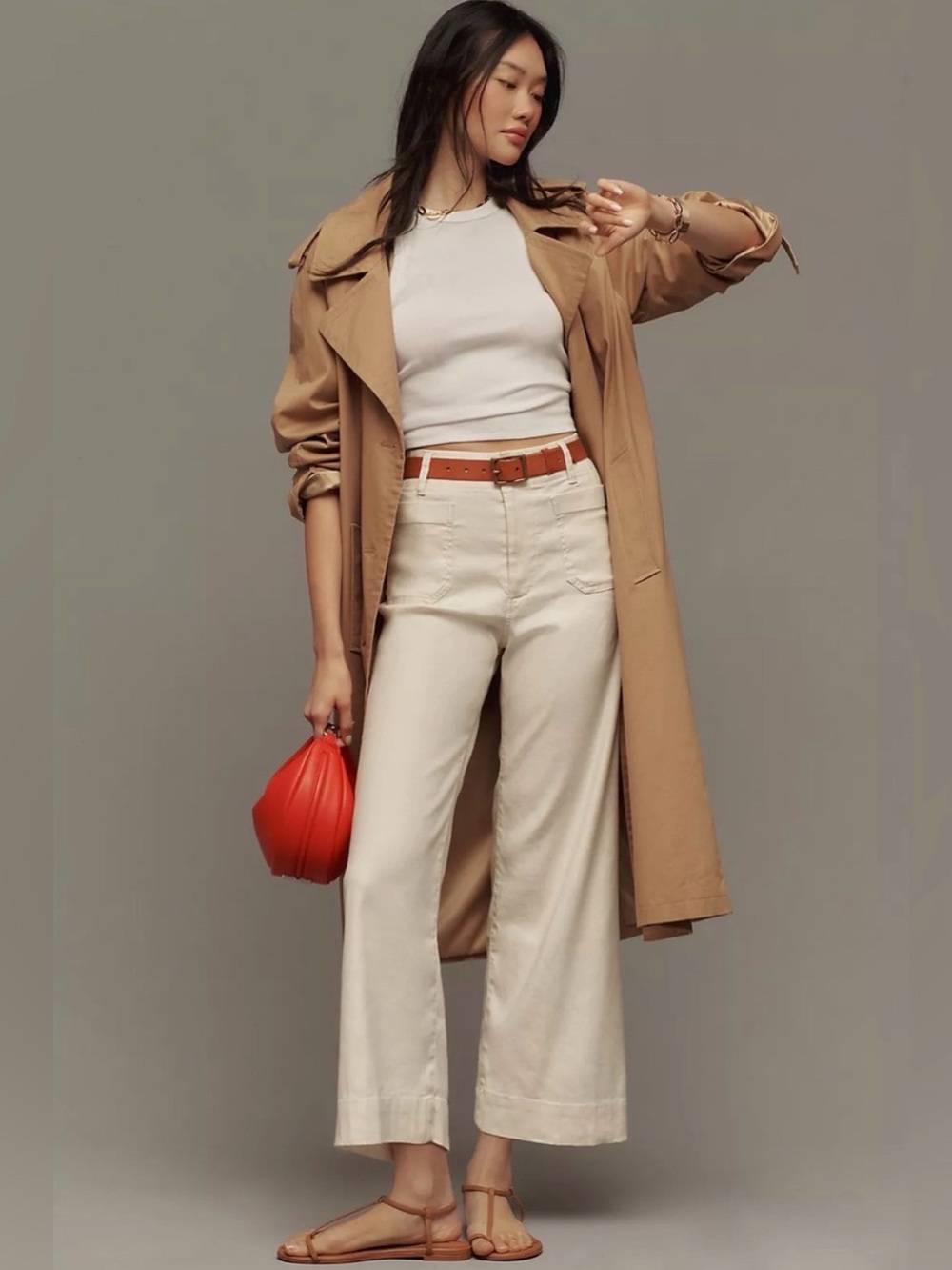NWT Anthropologie Colette European Linen Stretch Wide
Leg Pants 31